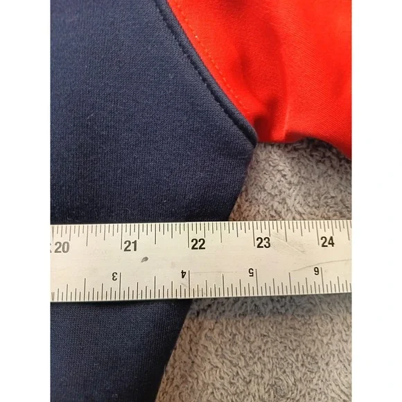 Atlanta Hoodie Navy Red Pullover Sweatshirt Men's Size  3XL (fits XL) Athletic - Picture 3 of 5